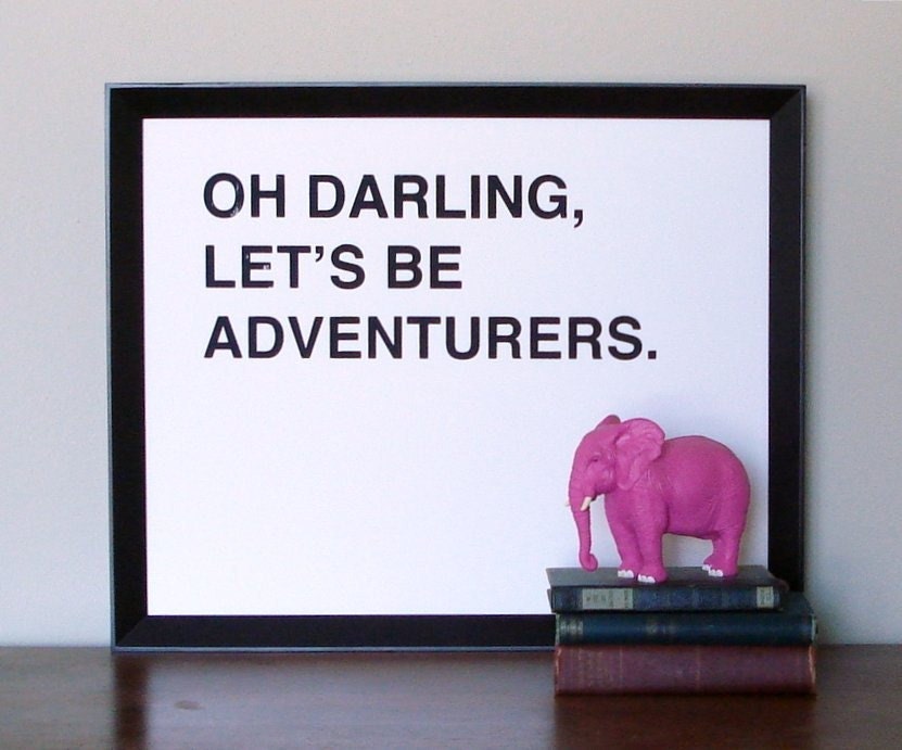 oh darling lets be adventurers medium - black