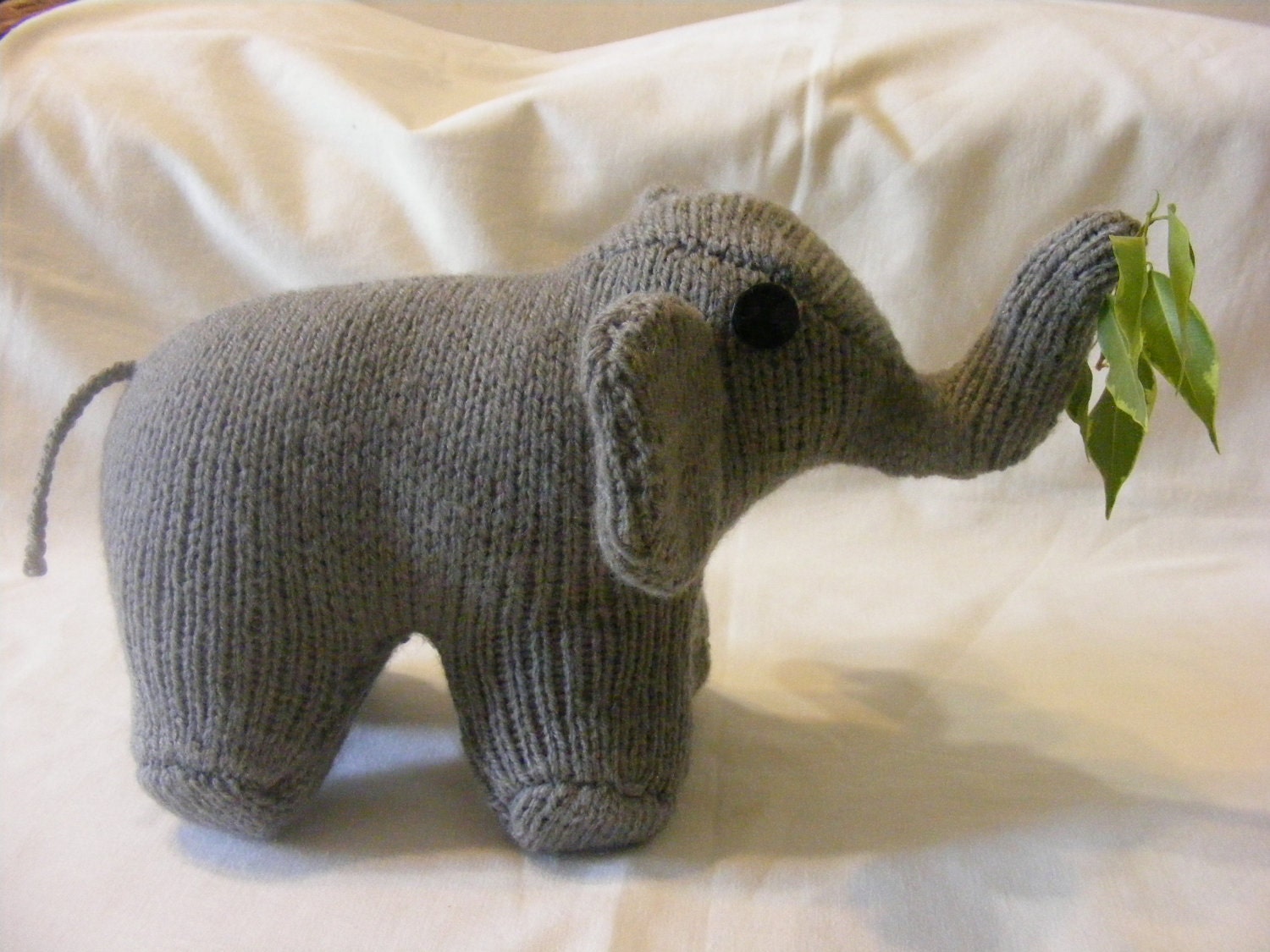 Handmade 100% woolen knitted elephant