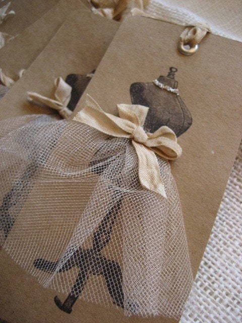 Set of 6 Large Dressform Tags