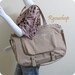 FREE Express Shipping // Kylie in khaki R1020 - Canvas shoulder bag / tote / messenger / satchel bag.