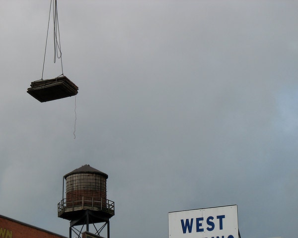Heavy Lifting in Portland - 8x10 photograph, matted to 11x14