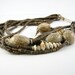 Necklace ethnic african multistrand coconut shells silver tribal statement bold organic natural