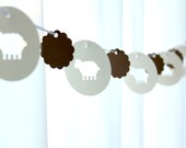 6 Foot Sweet Little Sheep Garland - available in your choice of colors - Party Banner Garland perfect for Parties, and Baby Showers