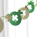 6 Foot - St Patricks Day Shamrocks in Green and White Party Banner Garland perfect for Parties, Bridal or Baby Showers