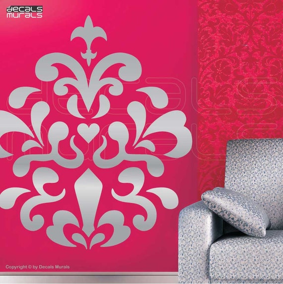 Wall Decals MOD DAMASK Vinyl Stickers Interior Decor By Decals