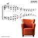 Wall decal MUSIC NOTES Vinyl art stickers Sheet music decor by Decals Murals (24x43)