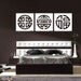 Wall decals CHINESE SYMBOLS FRAMED Happiness Longevity Luck - Vinyl art decor by Decals Murals
