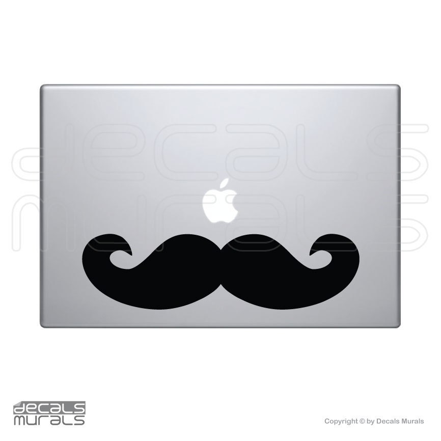 Mustache - Laptop decals - Wall Stickers - Macbook skin - by Decals Murals
