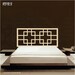 Decal headboard OVERLAPPING SQUARES Wall art decor stickers by Decals Murals (Queen)
