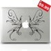 SWIRLY WINGS -black macbook decals laptop sticker skin