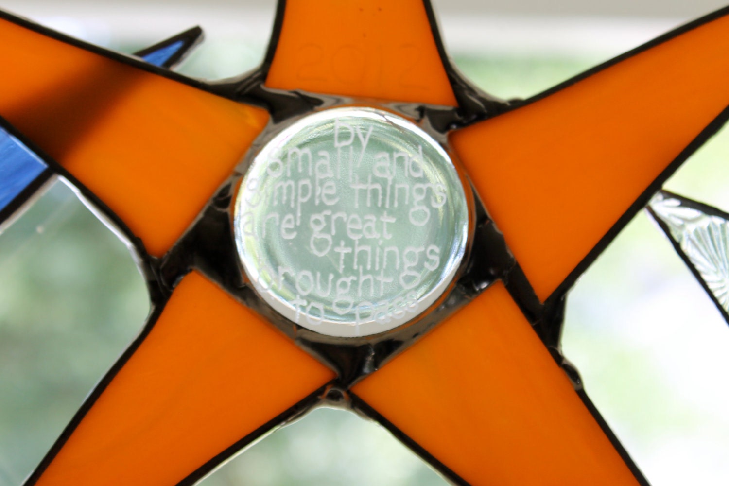 Back to School -Family Motto Stained Glass Star
