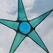 Atlantic Ocean Star in teal, tuquoise or green Stained Glass