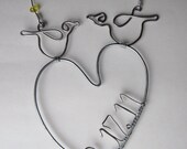 Personalized Love Bird Wall Hanging