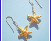 Starfish Jewelry  - 22K Gold Vermeil - Star Fish Earrings