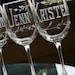 Bridesmaid Wine Glasses Personalized with Name on each - Set of 8