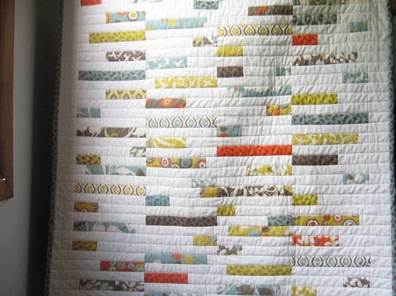 PDF PATTERN Modern Stripes King Queen Twin Crib Quilt