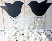 Wedding Cake Topper Love Birds Chalkboard Birdies