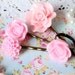 Three piece pink bobby pin hair pins set with bonus rose ring pretty in pink