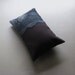 black linen cushion lumbar pillow - cushion cover - hand dyed doilly - ostat