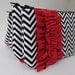 ruffled clutch -- classic chevron