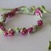SALE knotted statement necklace / beaded teething nursing necklace -- peony in rose