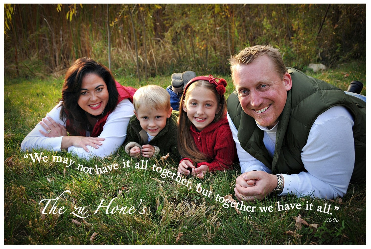 We may not have it all together Family Portrait - Photo to Art - 11x14