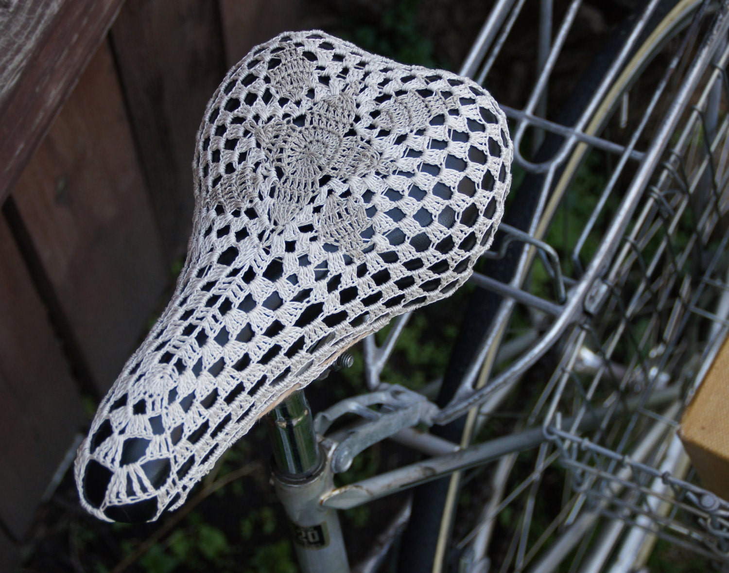 PDF Crochet Pattern - Crochet Lace Bike Seat Cover