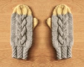 PDF Knitting Pattern - Chunky Cable Knit Mitten