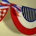 Patriotic Bunting In The Hoop Banner Machine Embroidery Design Applique Patterns done In-The-Hoop 6 sizes 5", 6", 7", 8", 9" and 10"