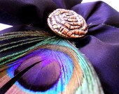 The GWEN - peacock headpiece, peacock fascinator, peacock hair clip