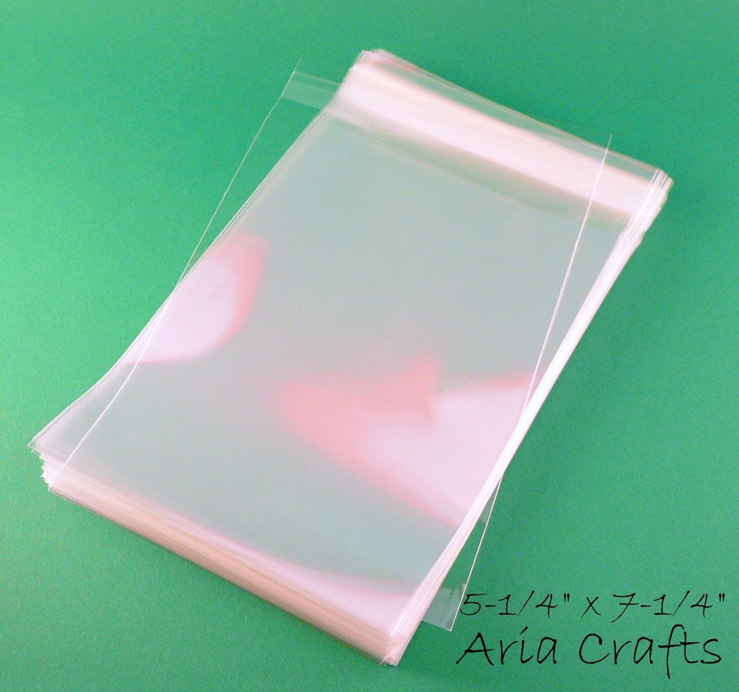 50 5-1/4 x 7-1/4 Clear Resealable Cello Bags