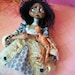 Creole Girl OOAK Art Doll, Gertrude with hand carved doll, Vitiglio, Sad 1813, New Orleans African American Girl