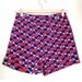 1960s Mod Red Blue White Apple Print Boyshorts Shorts Size S