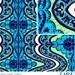 Cobolt Lark by Amy Butler LAMINATED Cotton 1 yard, BPA and PVC Free, 56 Inches Wide