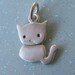 Cat necklace pendant in sterling silver Halloween jewelry