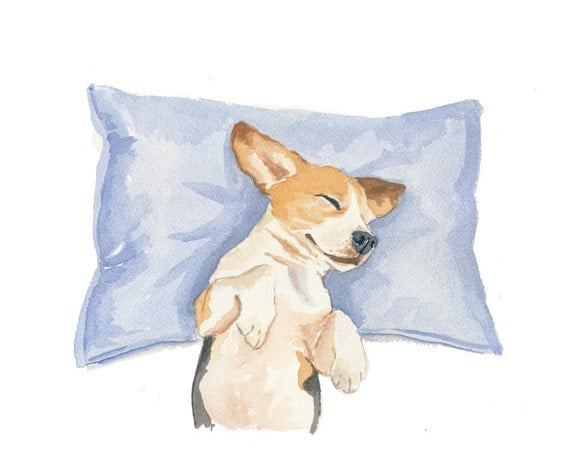 Dog Watercolor Jack Russell Terrier by WaterInMyPaint on Etsy