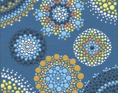 Multi Blue Archival Print on 8 x 10 Paper - Multiple Mandalas - Geometric Modern Abstract Art