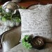 Pillow Cover French Script Canvas  and burlap  Pillow Slip by gathered comforts