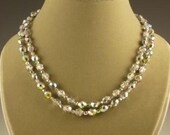 2 strand vitrail necklace with dragonfly clasp
