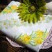 Charming Vintage Linen - Full Flat Sheet - Sweet Daisy and Tulip Print