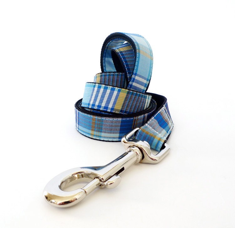 Leash -Blue Plaid-