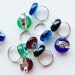 Evil Eye Lampwork Handmade Adjustable Size Ring