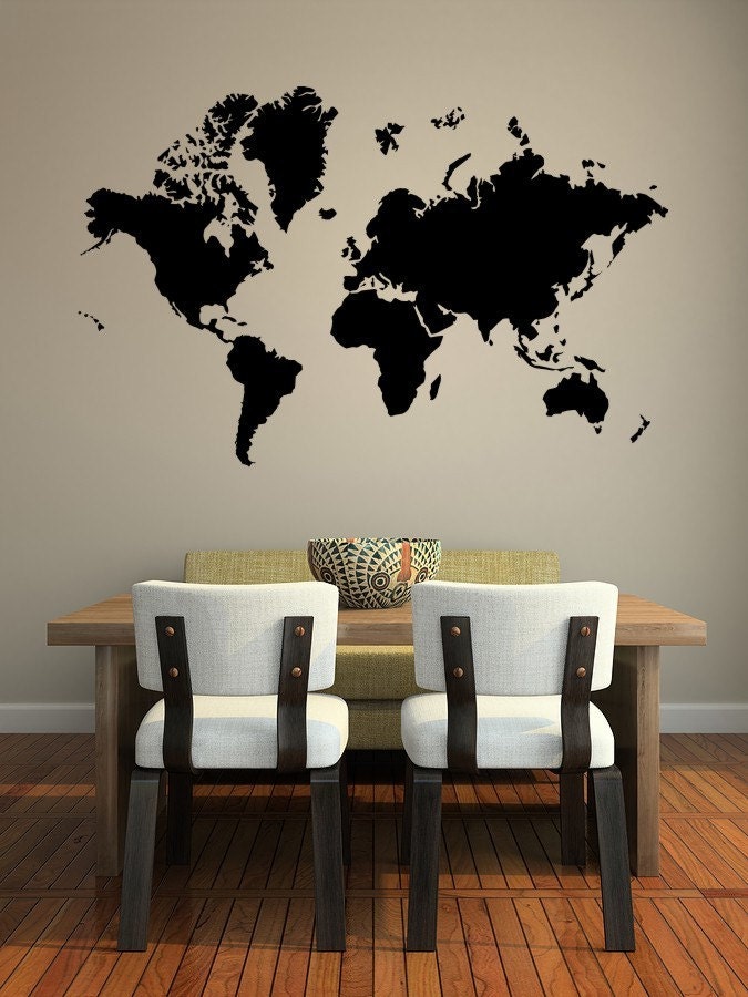 World Map Wall Mural Vinyl Decal