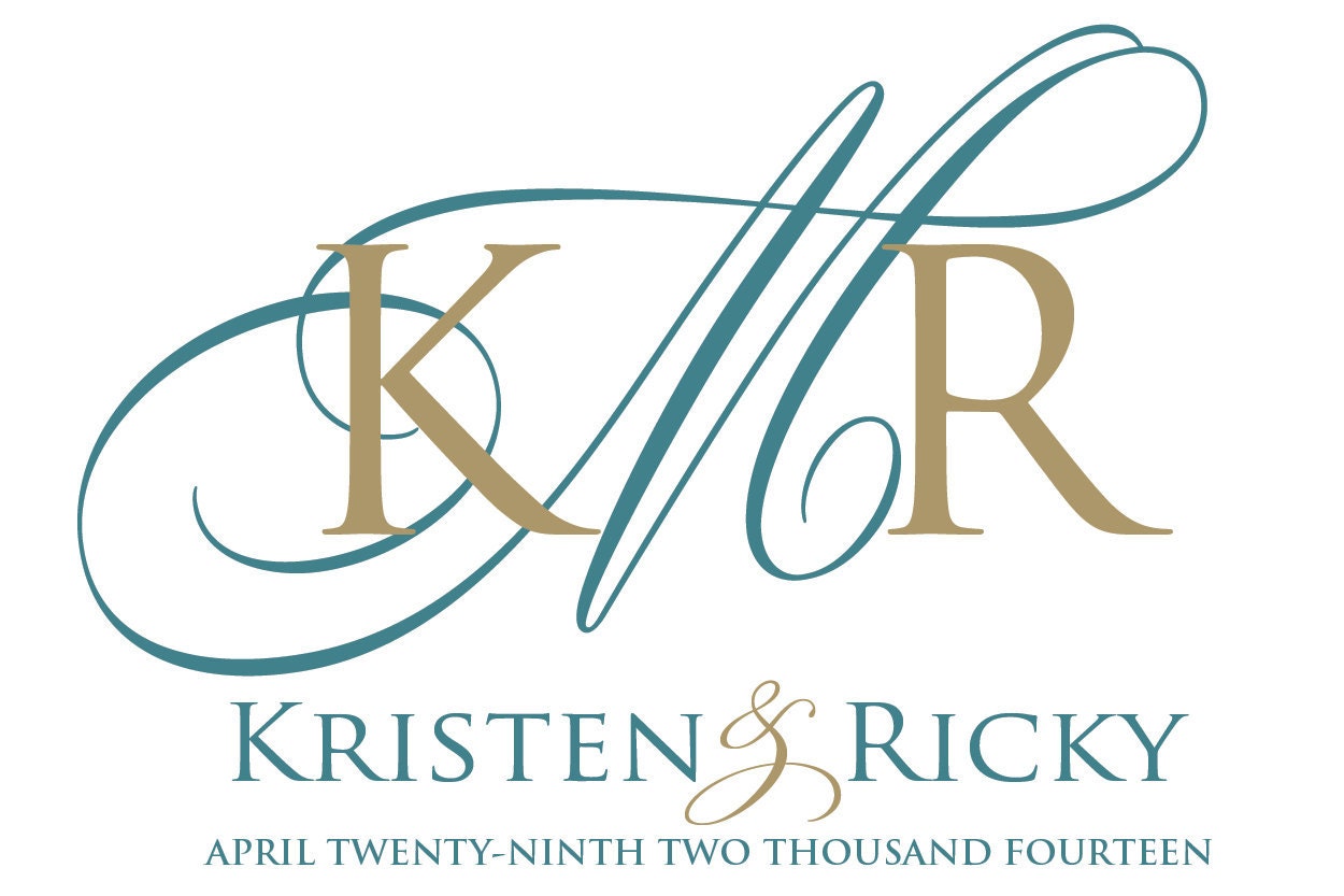 Custom Wedding Couple Monogram Personalized (M1)