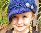 Knitted Newsboy hat 4 to 6 year olds