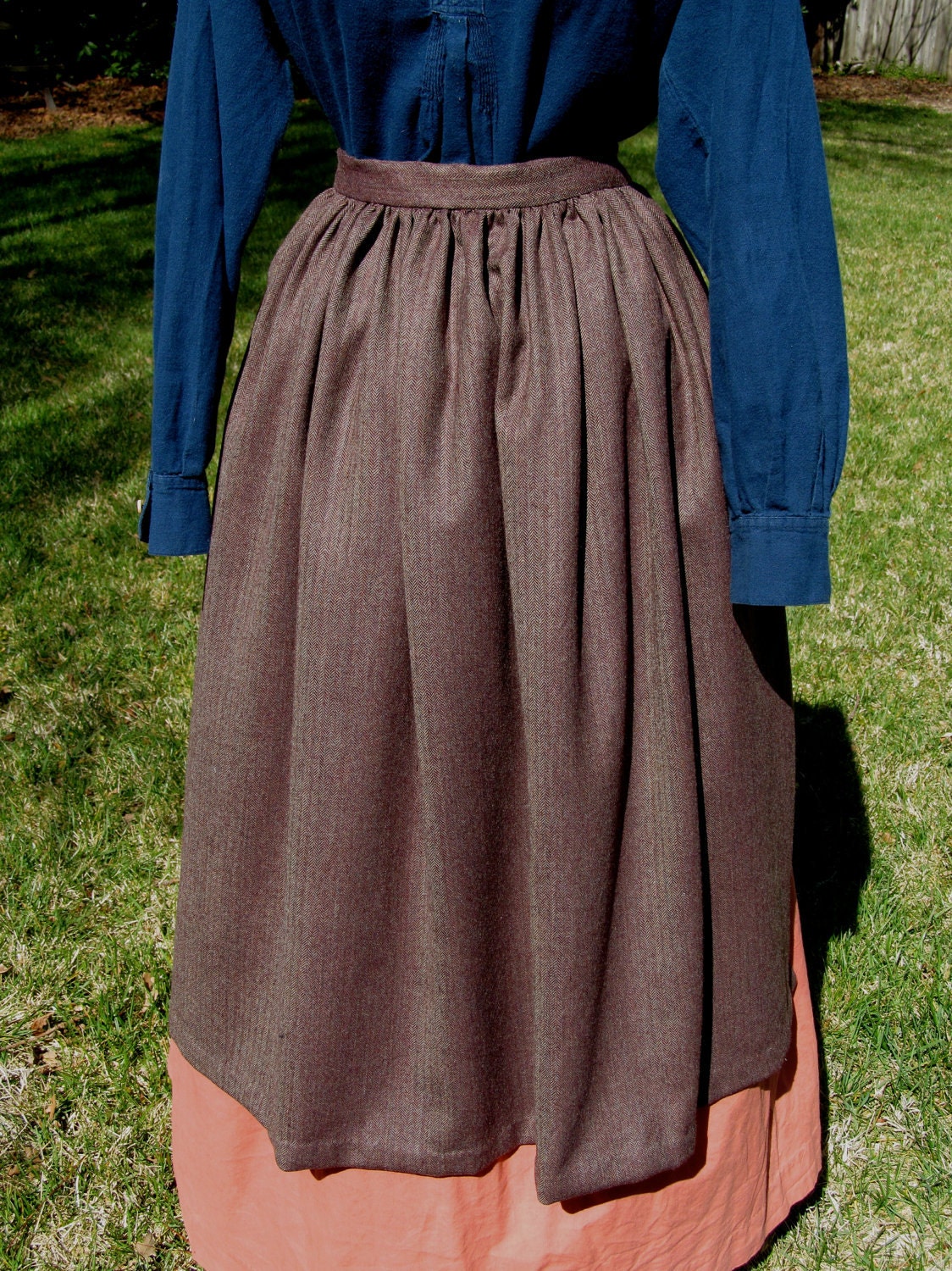 Brown wool cooking apron