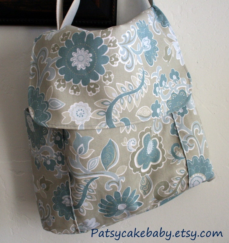 Whisper Blue Bag Messenger Style Side pocket Eco Friendly Cotton