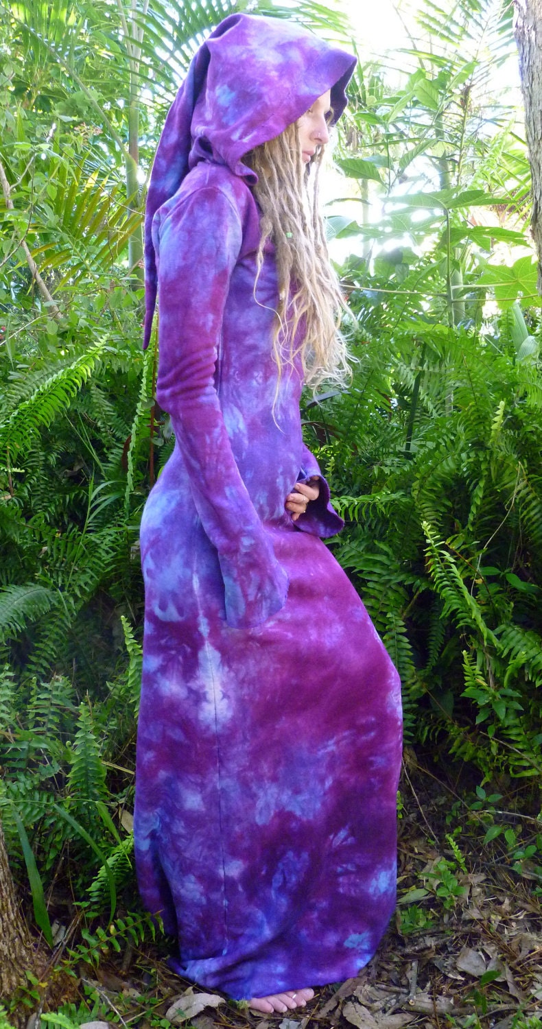 Hemp Organic Cotton Fleece Hooded Goddess Dress