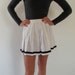 SALE Mini Skirt pleated rockability mini mod hip tennis cheerleader white size 10 skirt at lilacinspirations