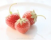 Trio Fine Art Photography 8x10 Strawberries kitchen decor minimalist - SCPerkinsPhotography